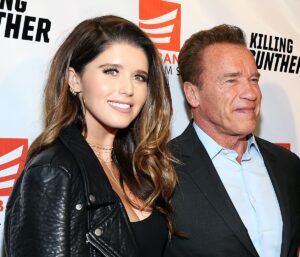 Caption: Katherine Schwarzenegger with her dad