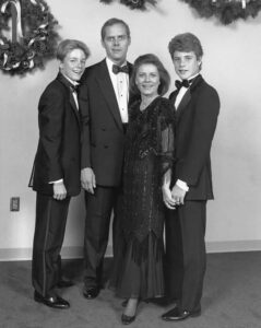 Caption: Entertainer Mackenzie Astin with his family