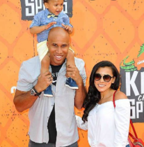 Richard Jefferson with his wife and son 