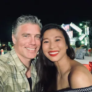 Caption: Entertainer Anson Mount with his wife