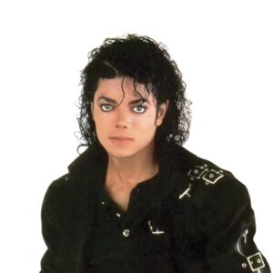 Caption: Michael Jackson posing for a photo