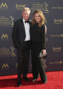 Caption: Tv Host Pat Sajak with his wife