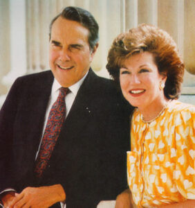 Caption: Bob Dole with his wife