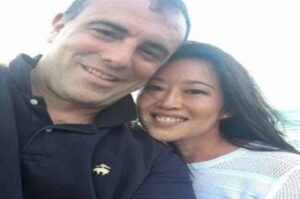 Caption: Reporter Melissa Lee with her husband