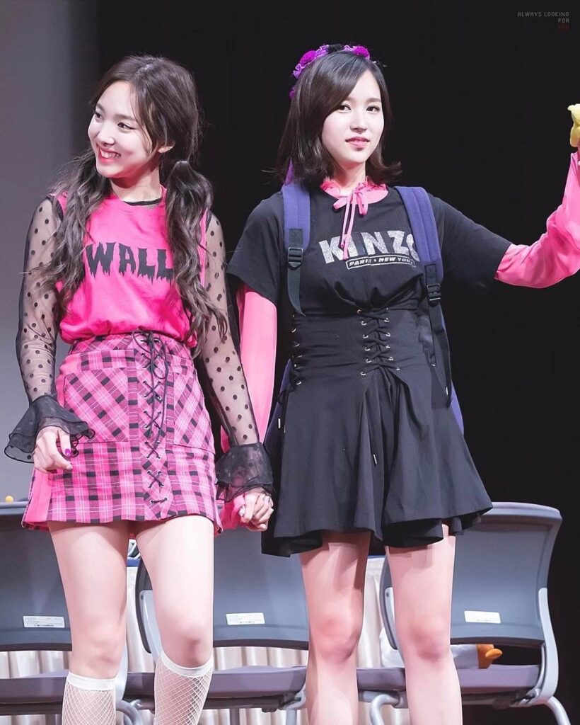 Caption: Mina with her friend